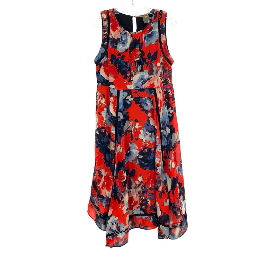 Taylor Floral Hankerchief Midi Dress Size 8